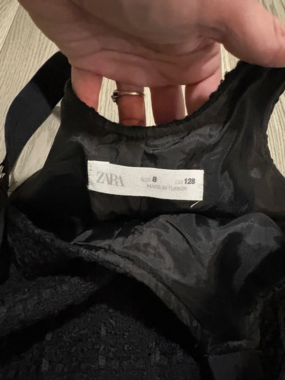 Zara Girls Textured Pinafore Dress Size 8
